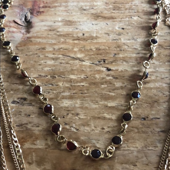 Free People gold layered lightening necklace NWOT - Picture 4 of 6